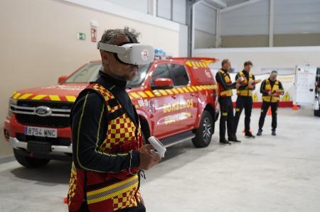 Imagen La realidad virtual plantea supuestos de actuación en emergencias concretas, como parte de la formación de mandos intermedios del servicio de bomberos de la Diputación de Segovia