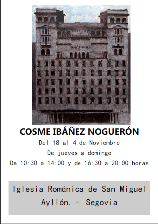 Imagen EL ARTISTA COSME IBÁÑEZ NOGUERÓN EXPONDRÁ SU OBRA EN LA IGLESIA DE SAN MIGUEL