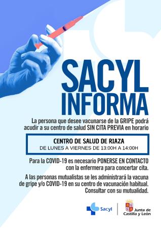 Imagen VACUNACIÓN CONTRA LA GRIPE. ﻿Con cita previa la﻿ vacunación de la gripe puede hacerse en el Centro de Salud de Ayllón.