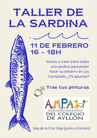 Imagen Vamos a crear entre todos una sardina para poder  hacer su entierro en Carnavales. 11 de febrero de 16:00h a 18:00h. En la sala de la Cruz Roja, (junto a correos). Organiza A.M.P.A. del Colegio de Ayllón.