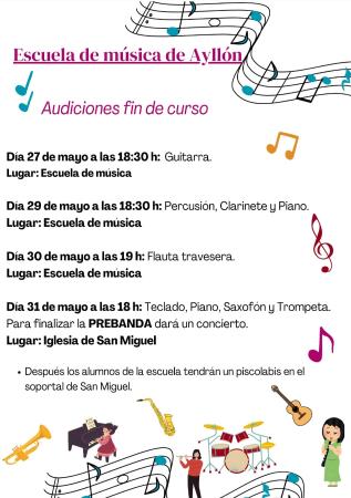 Imagen ESCUELA DE MÚSICA - FIN DE CURSO Y AUDICIONES