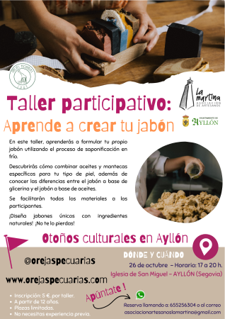 Imagen JORNADAS DE OFICIOS ARTESANOS - TALLER DE CREACIÓN DE JABÓN